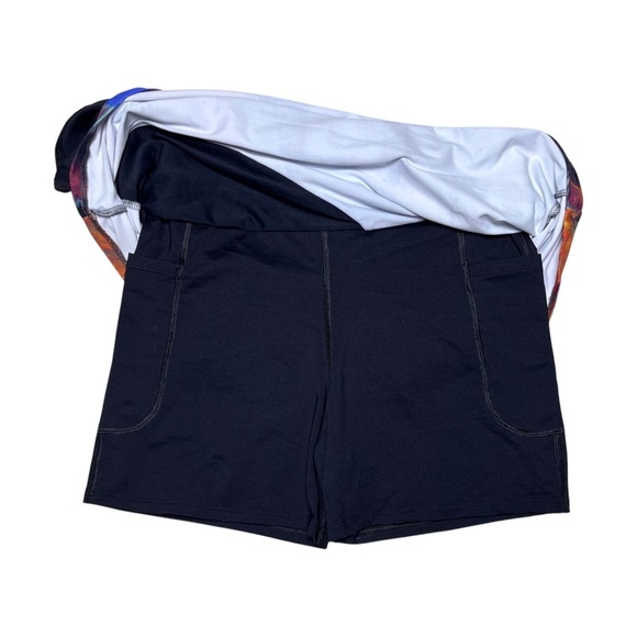 DONA JO DonaJo Pied Watercolor Rainbow Spin Skirt Skort Size 1 Small 14.5" - Picture 2 of 8